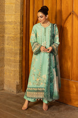 3-PC Unstitched Embroidered Lawn Maya By Imrozia Serene | SL-156
