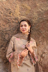 SL 81 Alyana | 3PC Unstitched Suit Luxury Lawn' 25 Hania By Imrozia Premium