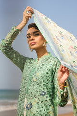 3-PC Unstitched Luxury Lawn Hania By Imrozia Serene | SL-106 Neria