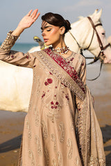3-PC Unstitched Luxury Lawn Hania By Imrozia Serene | SL-107 Parizay