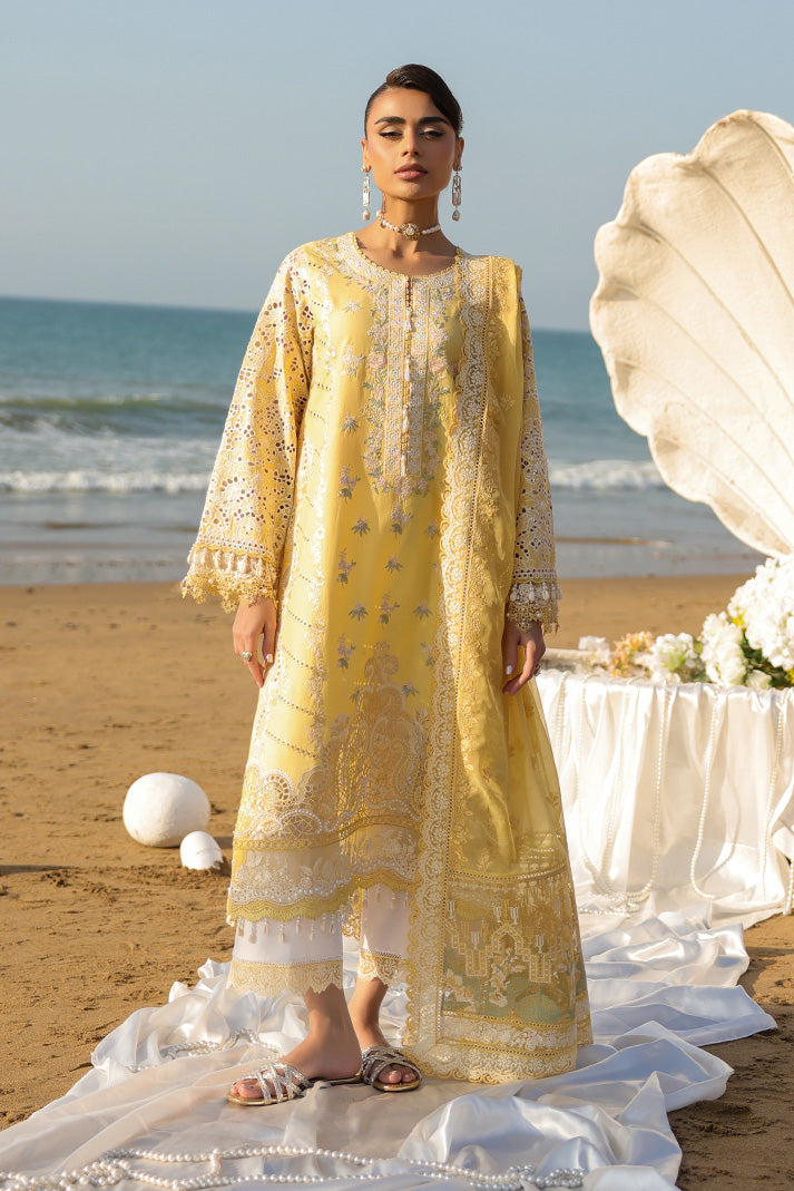 3-PC Unstitched Luxury Lawn Hania By Imrozia Serene | SL-110 Seyra
