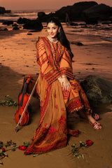3-PC Unstitched Luxury Lawn Hania By Imrozia Serene | SL-116 Rayna