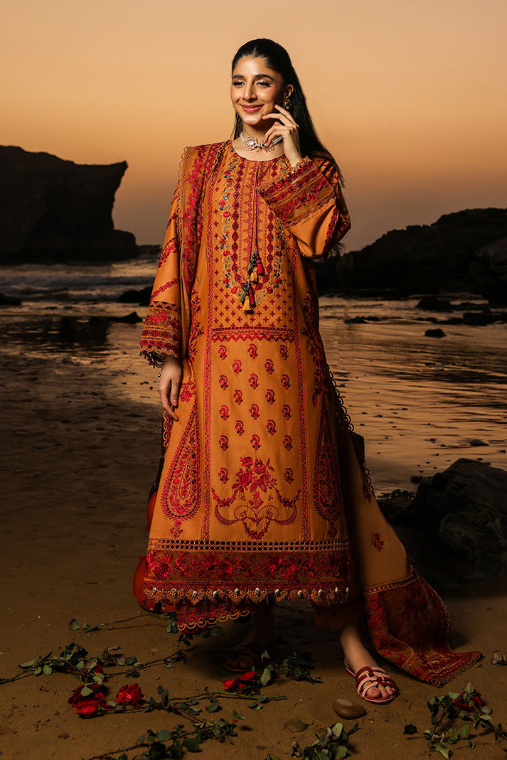 3-PC Unstitched Luxury Lawn Hania By Imrozia Serene | SL-116 Rayna