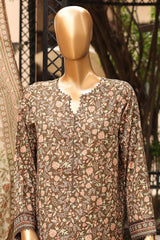 SM-51-Fawn | 3PC Stitched Basic Lawn By Bin Saeed