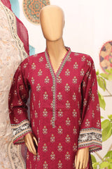 SM-797-Magenta | 3PC Stitched RTW Printed Lawn Collection By Bin Saeed