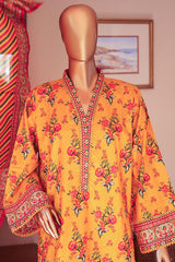SMLF-124-Yellow | 3PC Stitched Basic Lawn By Bin Saeed