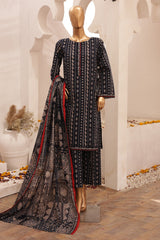 SMLF-625-Blue | 3PC Stitched Basic Lawn By Bin Saeed