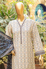 SMLF-633-Skin | 3PC Stitched Basic Lawn By Bin Saeed