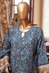 SMLF-640-Green | 3PC Stitched Basic Lawn By Bin Saeed