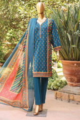 SMLF-671-GREEN | 3PC Stitched Basic Lawn By Bin Saeed