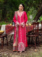 SORAYA | 3Pc Unstitched Suit Linen Winter 24 Hazel By Mahnur
