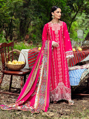SORAYA | 3Pc Unstitched Suit Linen Winter 24 Hazel By Mahnur