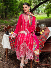 SORAYA | 3Pc Unstitched Suit Linen Winter 24 Hazel By Mahnur
