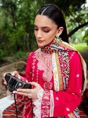 SORAYA | 3Pc Unstitched Suit Linen Winter 24 Hazel By Mahnur