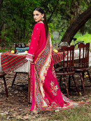 SORAYA | 3Pc Unstitched Suit Linen Winter 24 Hazel By Mahnur