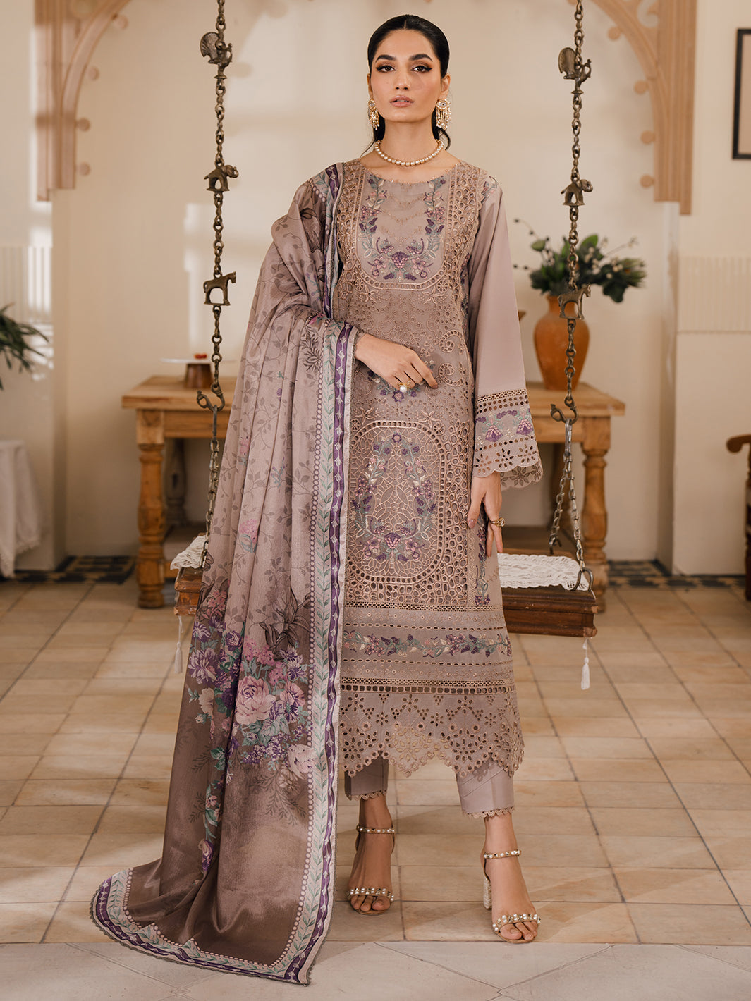 01 - SORIN | 3 PC Unstitched Luxury Lawn NAQSH By Binilyas