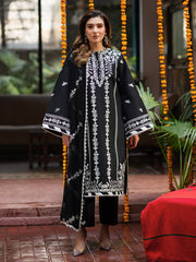 3-PC Unsttiched Embroidered Luxury Lawn Satrangi By Mahnur | ST-01
