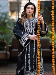 3-PC Unsttiched Embroidered Luxury Lawn Satrangi By Mahnur | ST-01