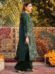 3-PC Unsttiched Embroidered Luxury Lawn Satrangi By Mahnur | ST-08