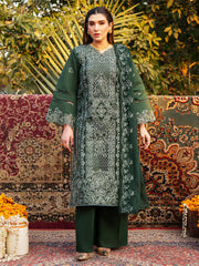 3-PC Unsttiched Embroidered Luxury Lawn Satrangi By Mahnur | ST-08