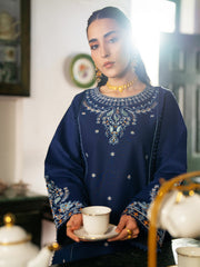 3-PC Unsttiched Embroidered Luxury Lawn Satrangi By Mahnur | ST-10