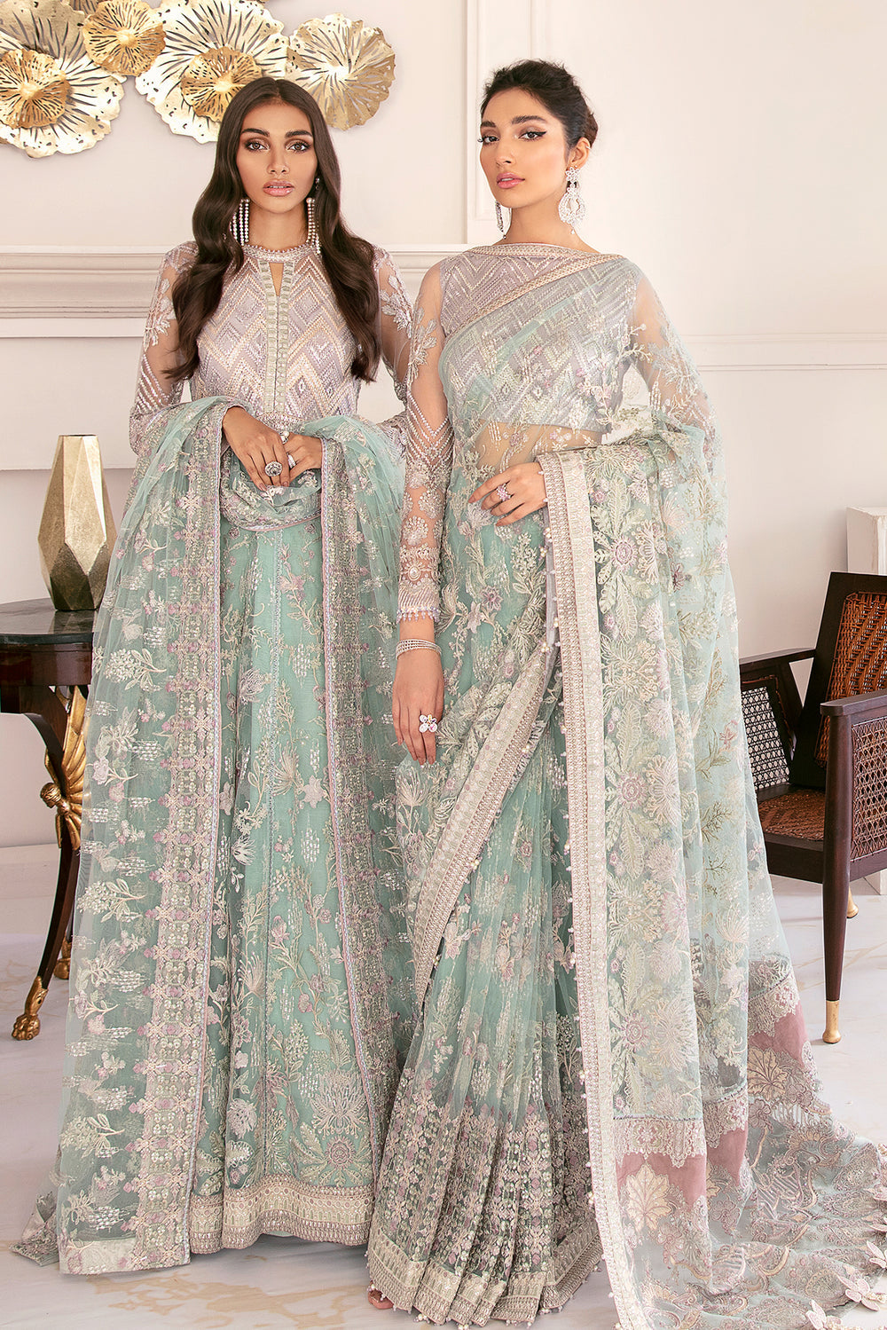 3-PC Unstitched Embroidered Chiffon By Baroque | CH08-10