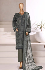 3-PC Stitched Printed Khaddar By Sadabahar | 07