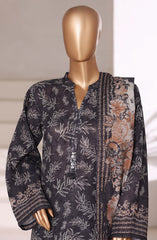 3-PC Stitched Printed Khaddar By Sadabahar | 04