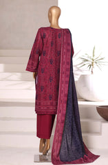 3-PC Stitched Printed Khaddar By Sadabahar | 03
