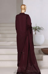 3-PC Stitched Premium Embroidered Cross Textured By Sadabahar | Design-01