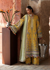 3-PC Unstitched Luxury Lawn By Hussain Rehar | Sari