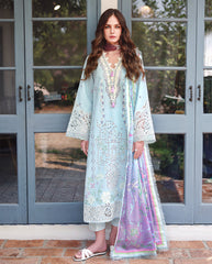 3-PC Unstitched Embroidered Lawn The Secret Garden By Mushq | Secret Blossom