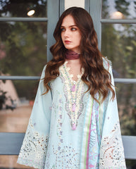 3-PC Unstitched Embroidered Lawn The Secret Garden By Mushq | Secret Blossom