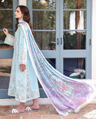 3-PC Unstitched Embroidered Lawn The Secret Garden By Mushq | Secret Blossom