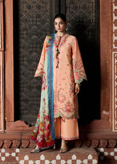 3-PC Unstitched Luxury Lawn By Hussain Rehar | Seftali