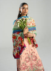 3-PC Unstitched Luxury Lawn By Hussain Rehar | Seftali