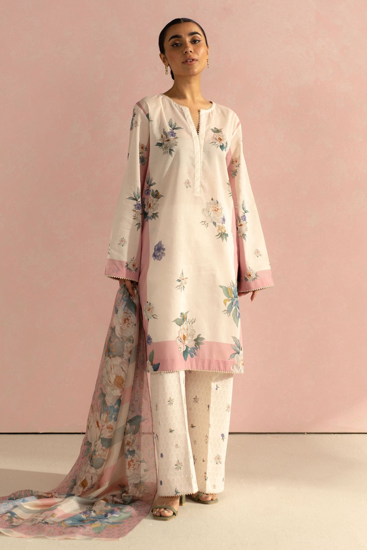 Sofia-2B | 3Pc Unstitched Suit Prints Lawn Coco By Zara Shahjahan