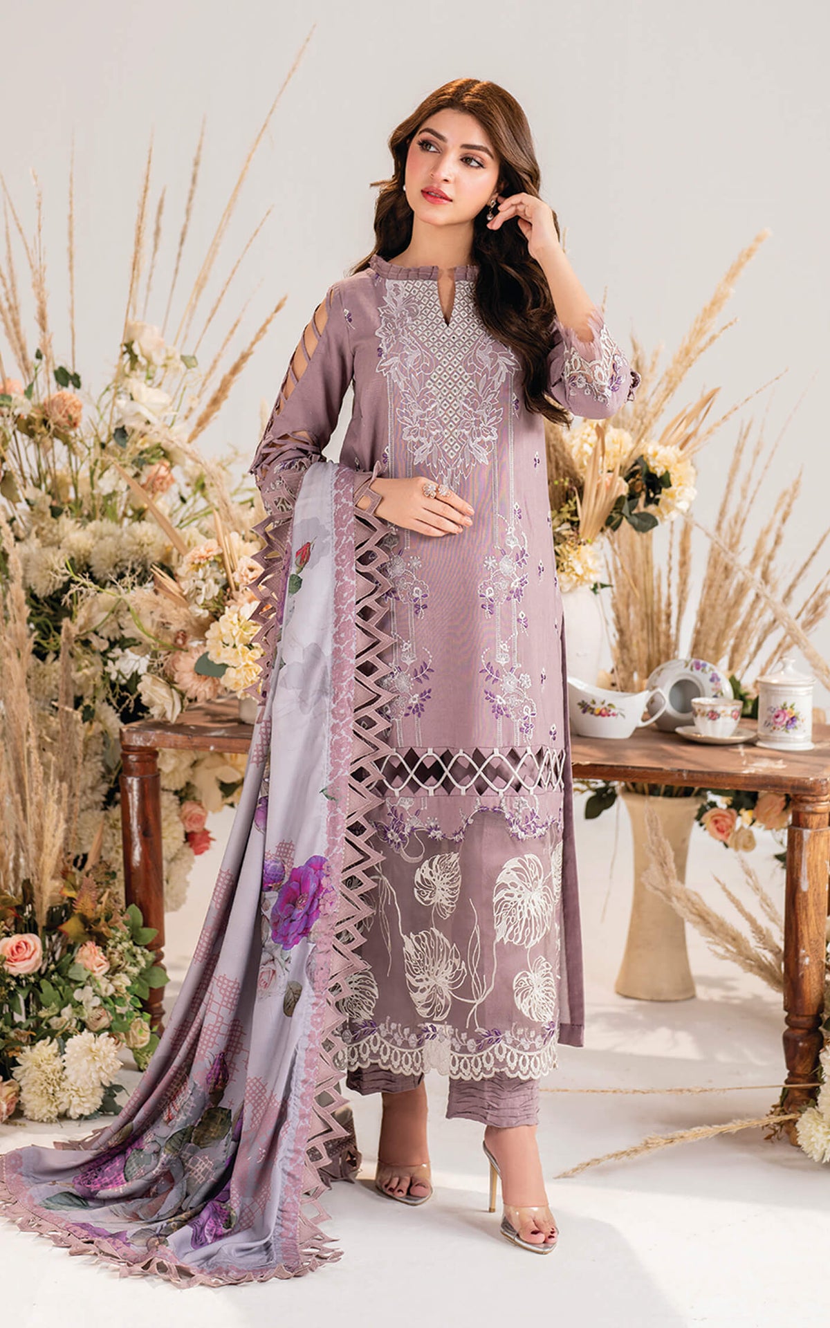 Sombre-MW-04 | 3Pc Unstitched Suit Winter Meraki By Asifa & Nabeel