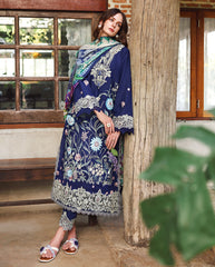 3-PC Unstitched Embroidered Lawn The Secret Garden By Mushq | Sylphae