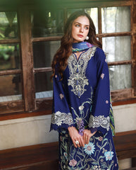 3-PC Unstitched Embroidered Lawn The Secret Garden By Mushq | Sylphae