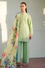 TINA-3B | 3Pc Unstitched Suit Embroidered Lawn 25 Coco By Zarashahjahan