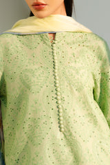 TINA-3B | 3Pc Unstitched Suit Embroidered Lawn 25 Coco By Zarashahjahan