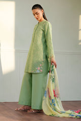 TINA-3B | 3Pc Unstitched Suit Embroidered Lawn 25 Coco By Zarashahjahan