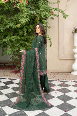 3-PC Unstitched Lawn Embroidered Shirt Crinkle Embroidered Dupatta Zimal By Wania | WL-426