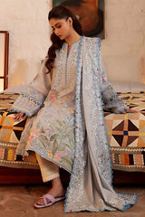 ELA | ZL24-01 B | 3PC Unstitched Lawn By Zaha