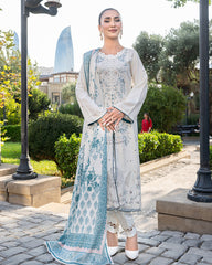 3-PC Stitched Baku Echoes Luxury Linen Mommy & Me By Allys | AL-1116