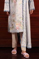 ELA | ZL24-01 B | 3PC Unstitched Lawn By Zaha