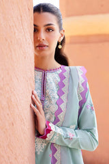 LARMINA | ZL24-02 A | 3PC Unstitched Lawn By Zaha