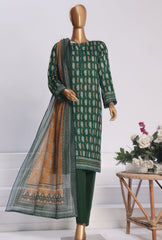 PPC-173 | 3PC Unstitched Suit Digital Printed Lawn Platinum By Hz Textiles