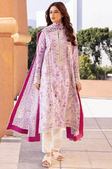 SENA | ZL24-10 A | 3PC Unstitched Lawn By Zaha